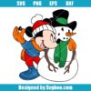 Mickey And Snowman Christmas Party Svg