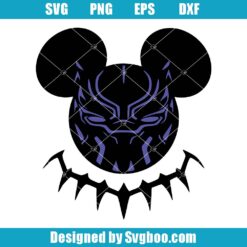 Mickey Black Panther Svg