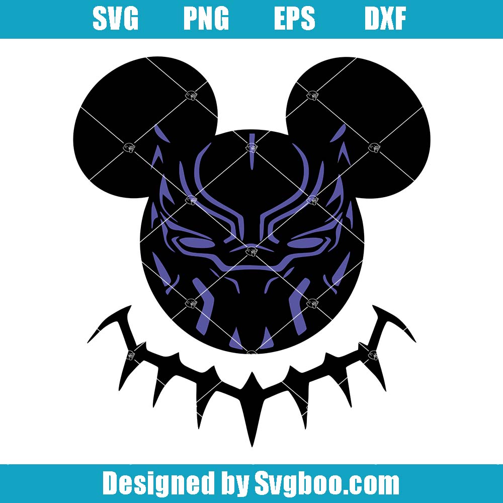 Mickey Black Panther Svg, Superhero Silhouette Svg, Mickey Mouse Svg Mickey Black Panther Svg