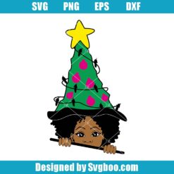 Peeking Black Girl Svg