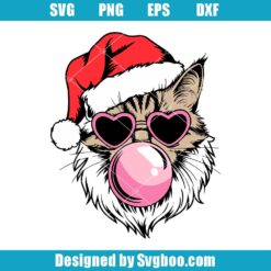 Santa Christmas Blowing Bubble Svg