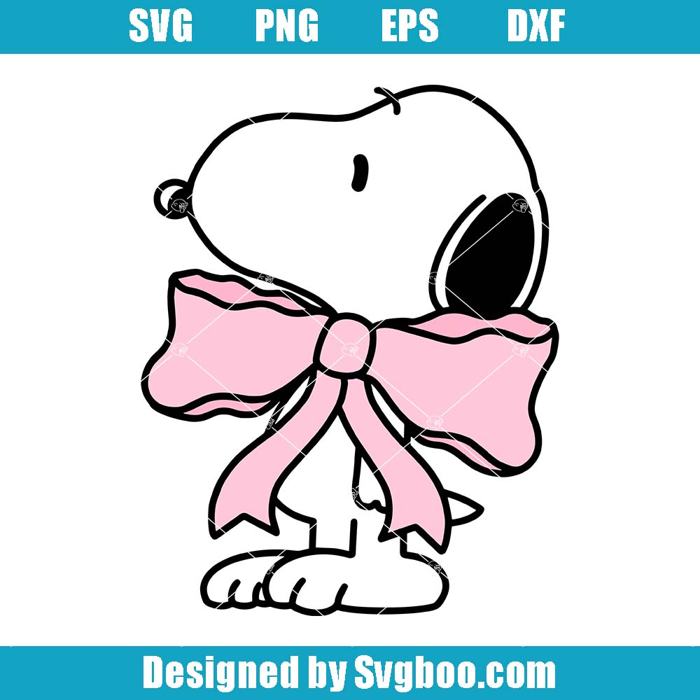 Snoopy Bow Svg, Charlie Brown Svg, Disney Dog House Svg Snoopy Bow Svg