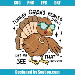 Turkey Gravy Beans And Rolls Svg