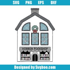 Christmas Horror Bookshop Svg