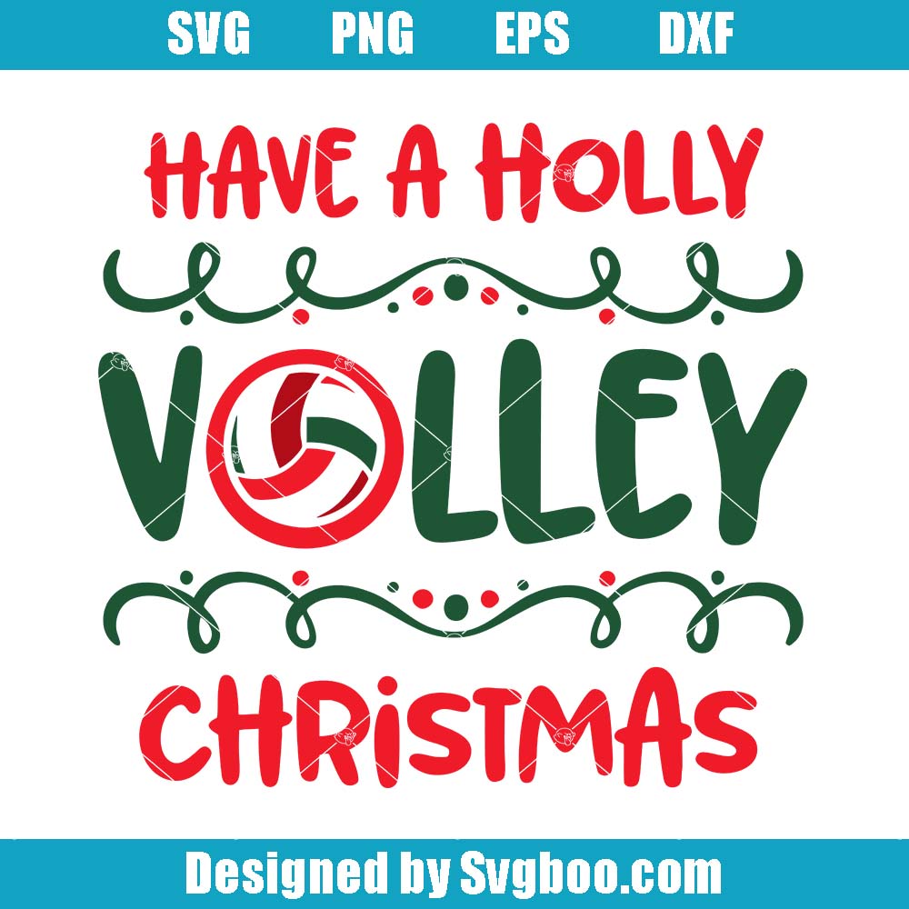 Christmas Volleyball Svg, Volleyball Lover Svg, Xmas Volleyball Gift
