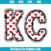 KC Doodle Heart Pink & Red Svg