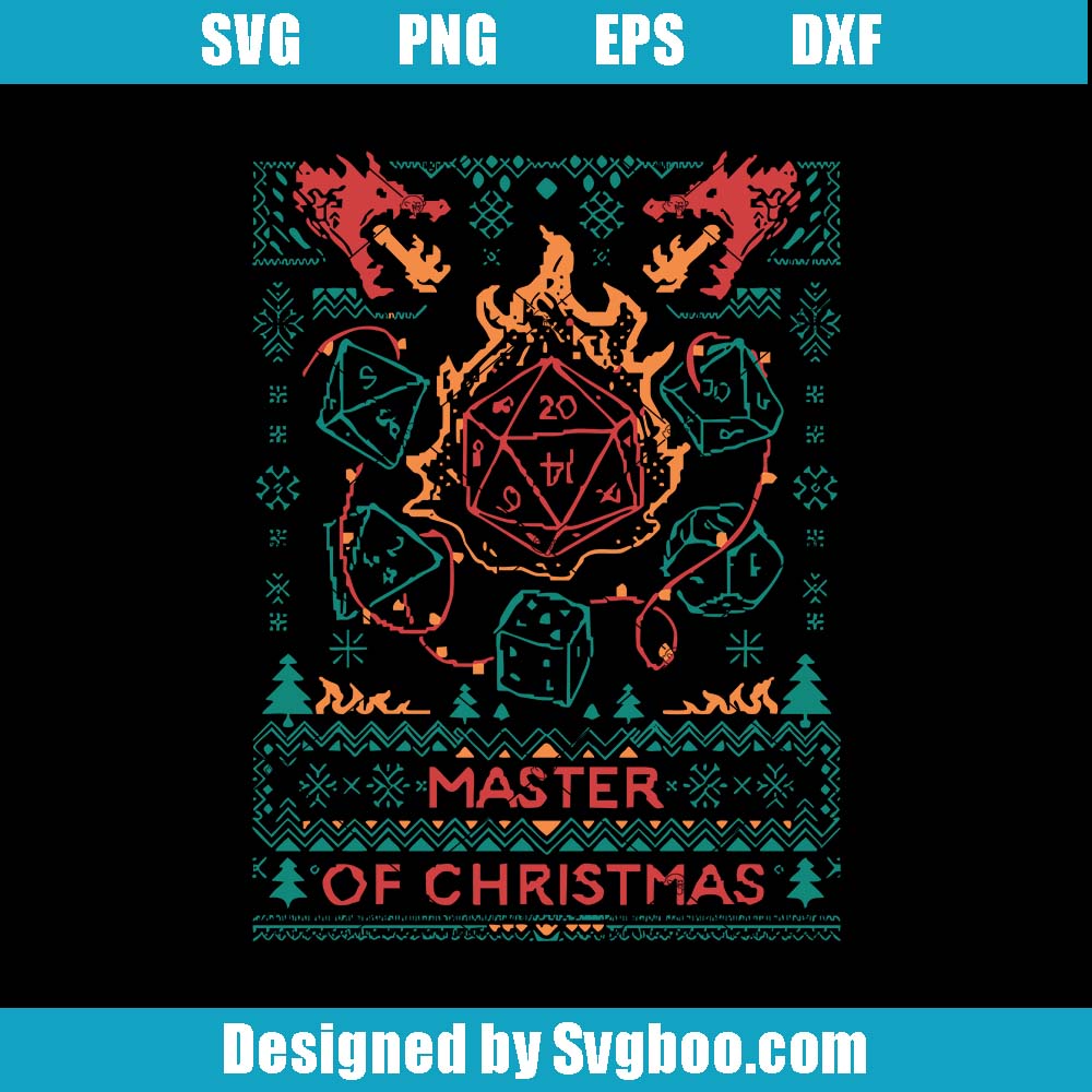 Master Of Christmas Svg, Humor Dungeon Svg, Merry Christmas Svg