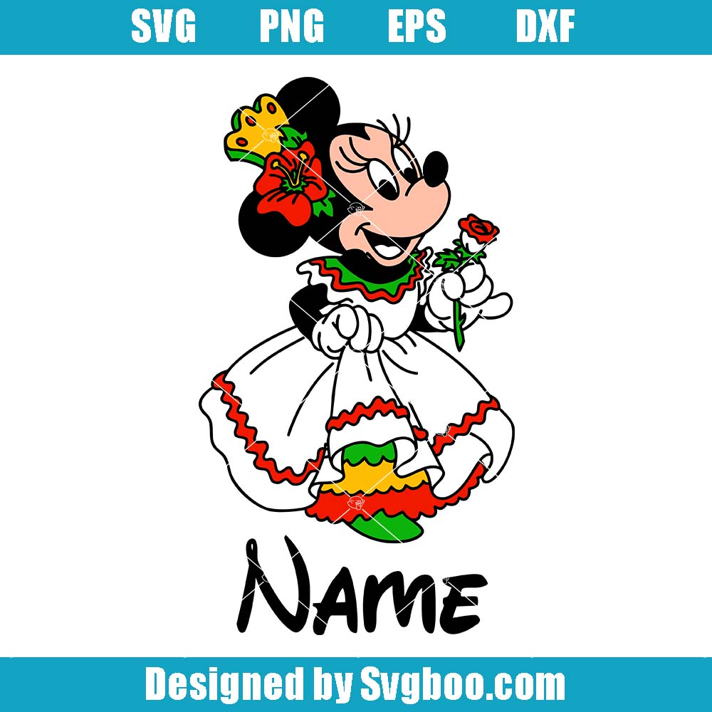 Minnie Mouse Svg, Mexican Minnie Svg, Cinco De Mayo Svg