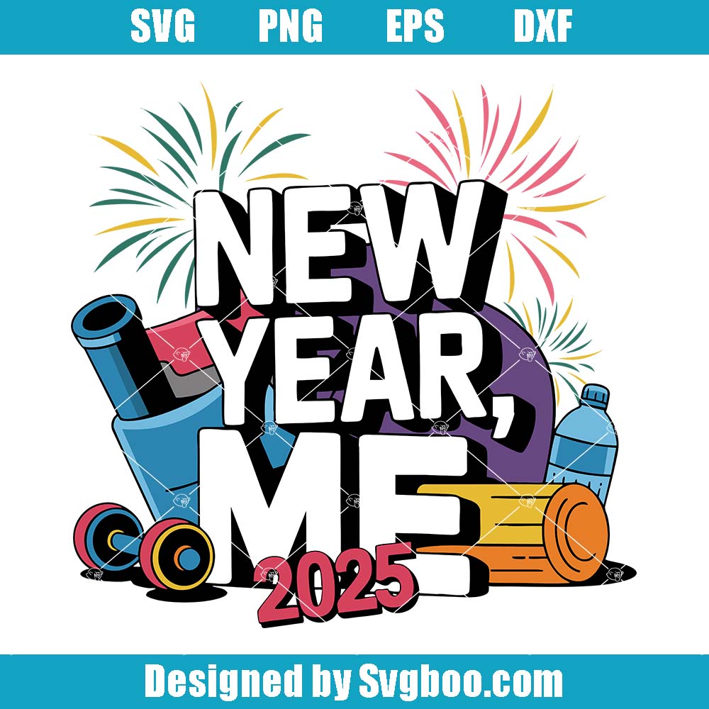 New Year Me 2025 Svg, Retro New Years Svg, Preppy New Year Svg