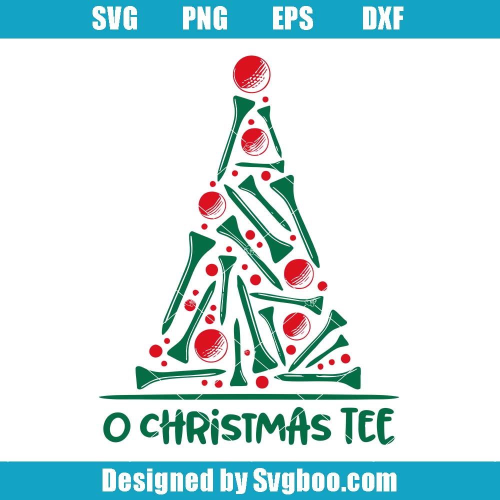 O Christmas Tee Svg, Christmas Golfer Svg, Funny Golf Christmas Svg O Christmas Tee Svg
