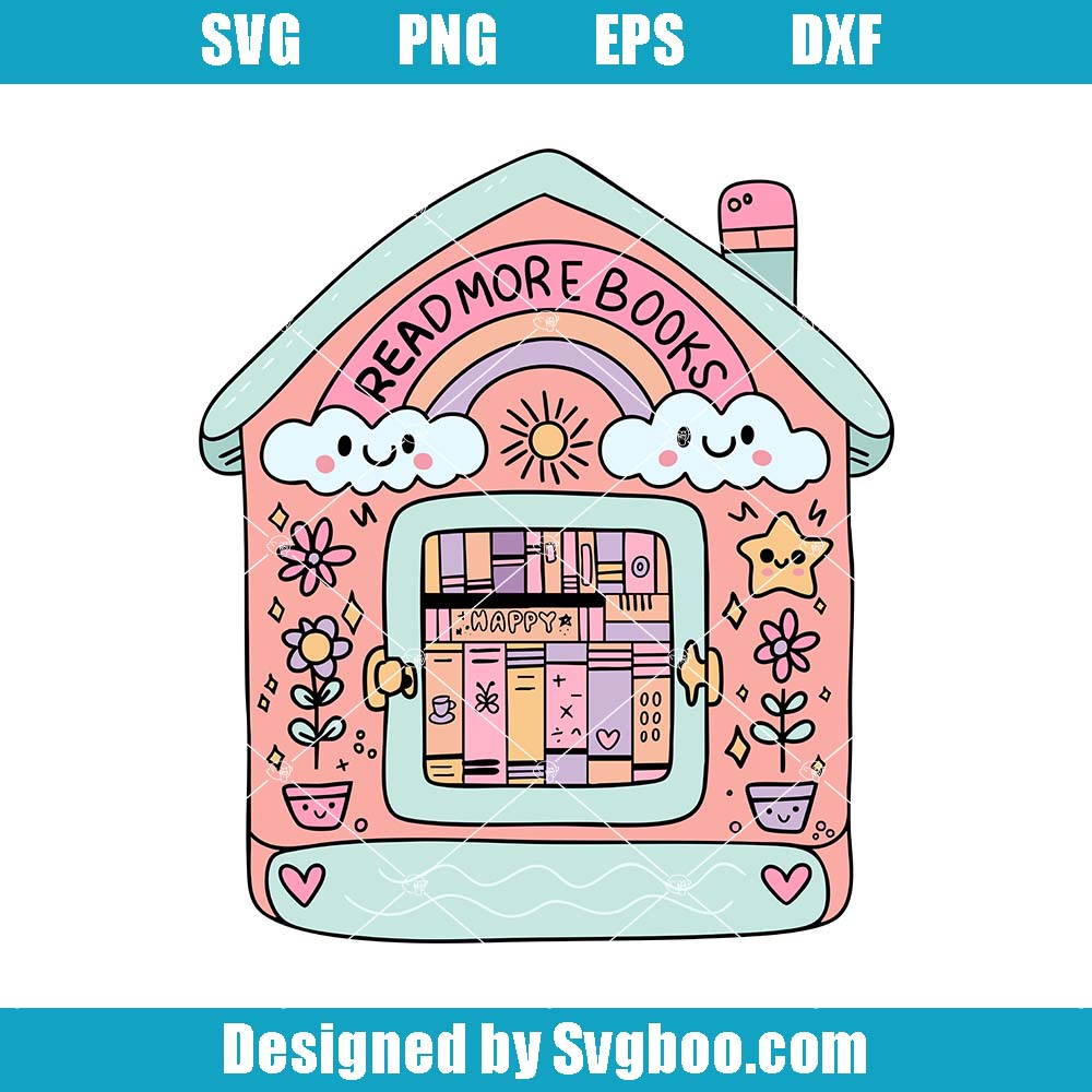 Read More Books Svg, Reading Lover Svg, Mental Health Matters Svg Read More Books Svg