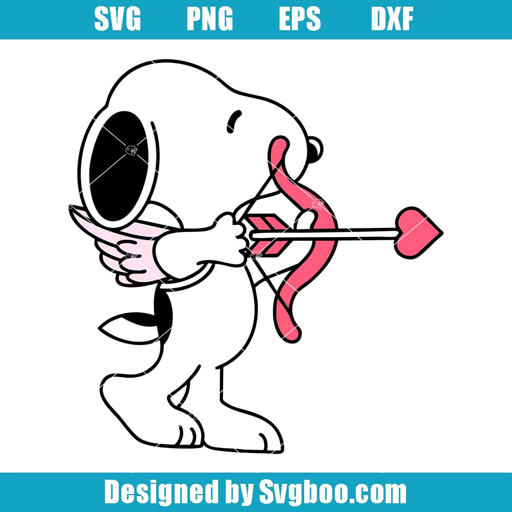 Snoop Cupid Svg, Happy Valentine's Day Svg, Char Brown Svg