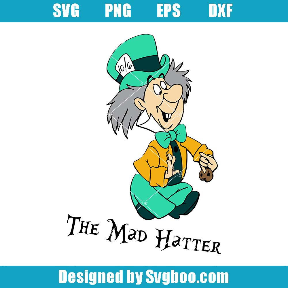 The Mad Hatter Svg, Alice In Wonderland Svg, Disney Cheshire Cat Svg