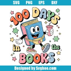 100 Days In The Books Svg