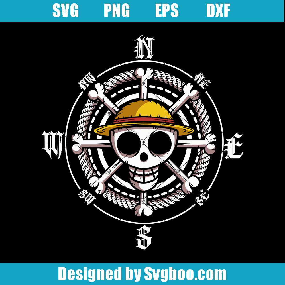 Anime One Piece Svg, Straw Hat Pirates Skull Svg, Anime Characters Svg