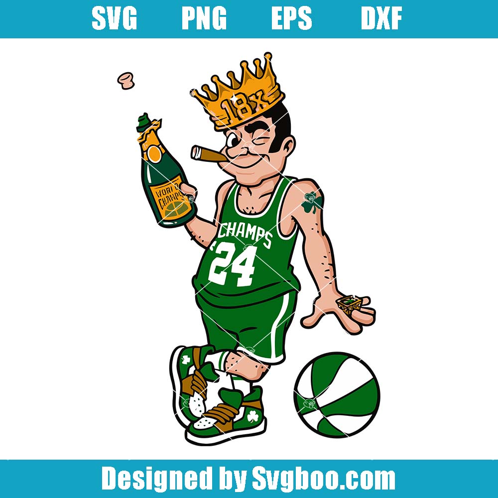 Boston Basketball Champions Leprechaun Svg, Basketball Lover Svg Boston Basketball Champions Leprechaun Svg
