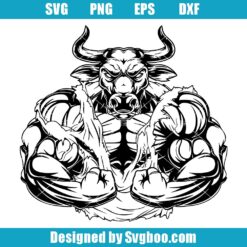 Bull Body Builder Svg