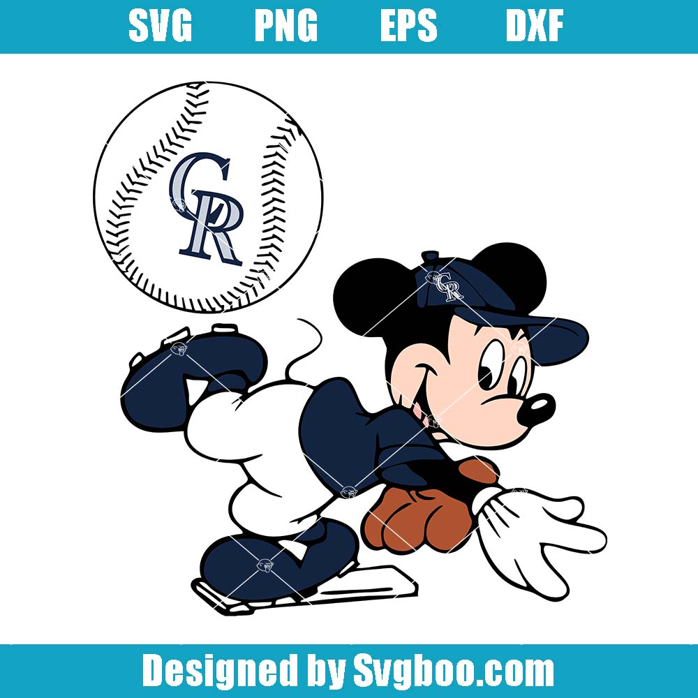 Colorado Rockies And Mickey Svg, Colorado Rockies Lover Svg