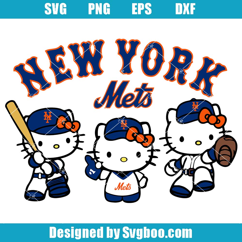 Cute Hello Kitty Svg, New York Mets Svg, Baseball Team Svg
