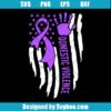 Domestic Violence Ribbon American Flag Svg