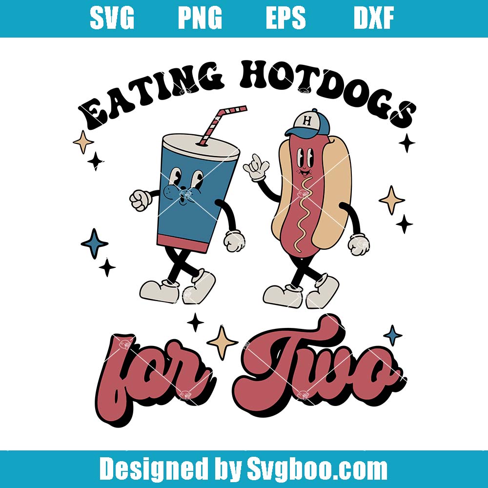 Eating Hot Dogs For Two Svg, Pregnancy Announcement Svg