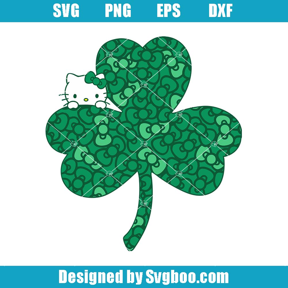 Hello Kitty Bows Svg, Saint Patricks Day Svg, Raglan Baseball Svg Hello Kitty Bows Svg