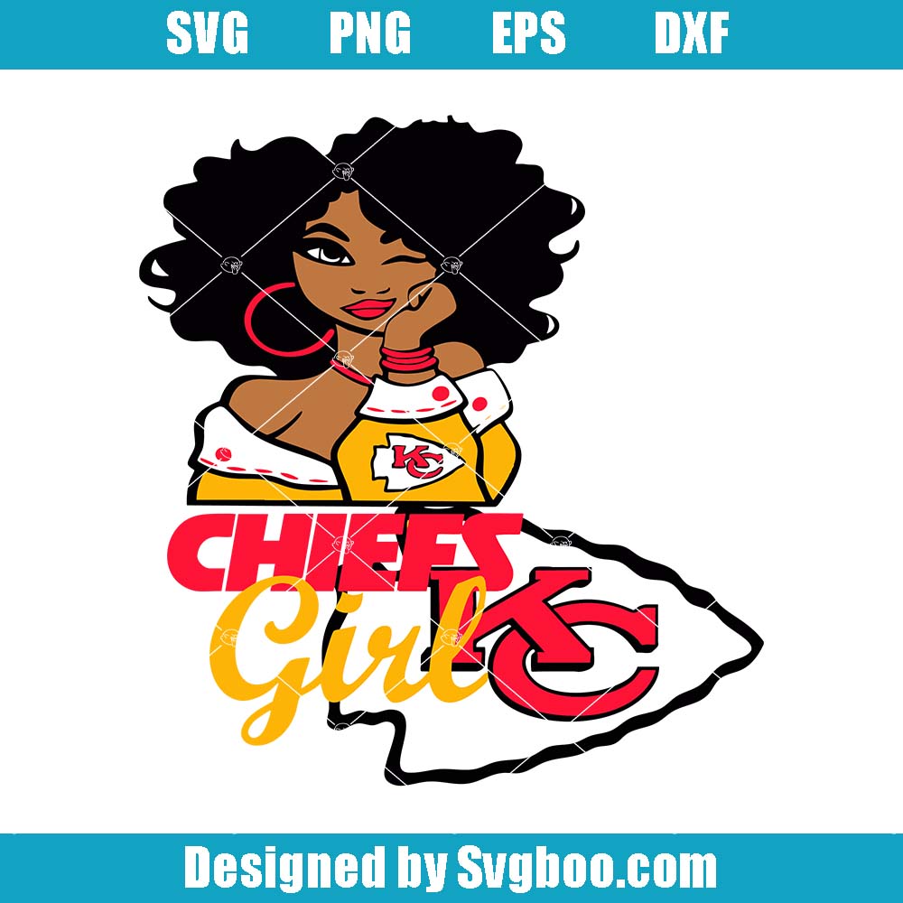 Kansas City Chiefs Girl Svg, NFL Team Girl Svg, Chiefs Girl KC Svg