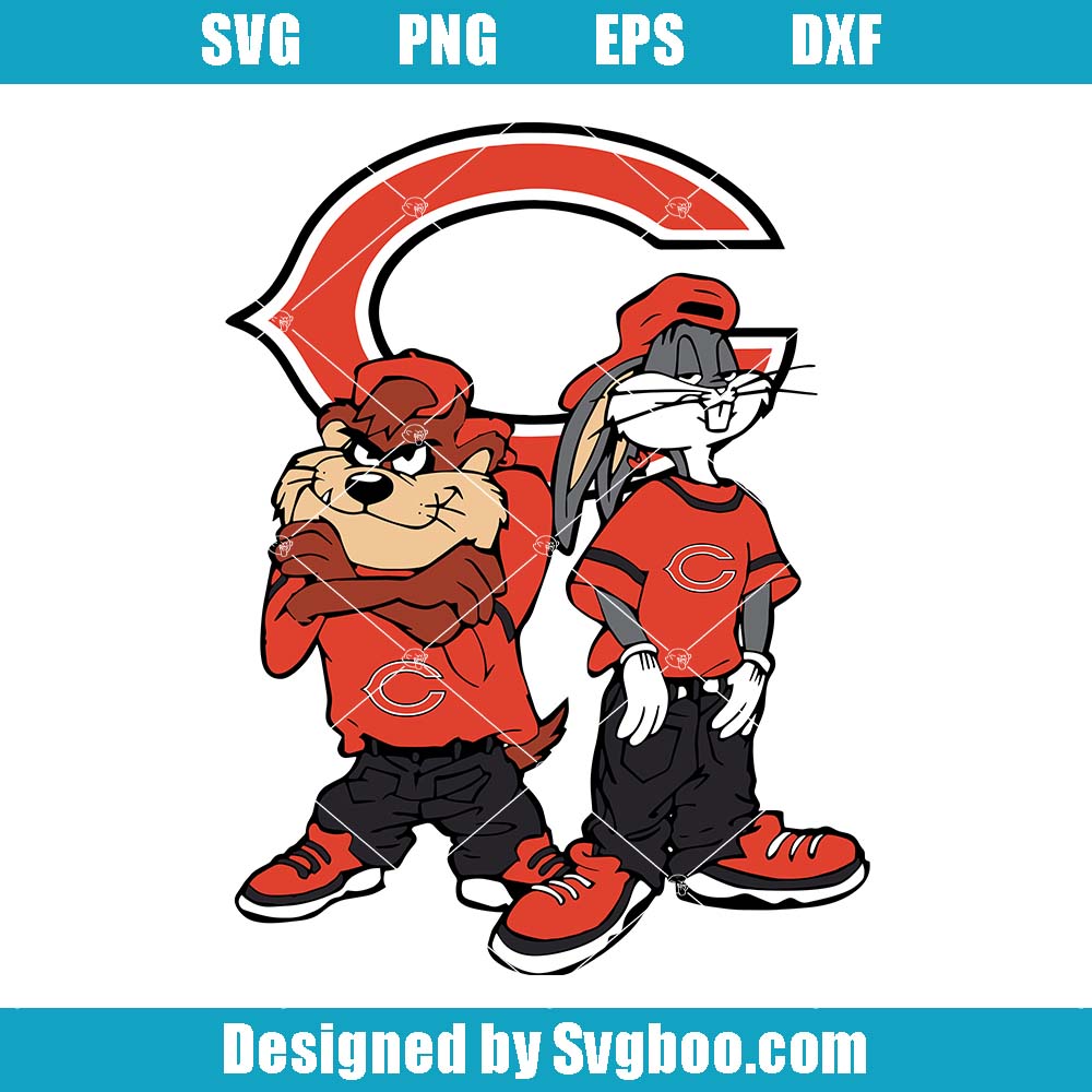 Looney Tunes Hip Hop Chicago Bears Svg, Chicago Football Team Svg