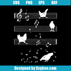 Music Note Chicken Svg