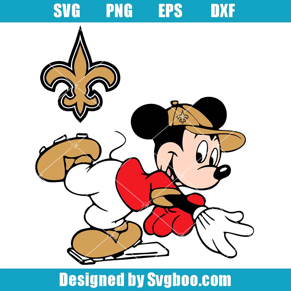 New Orleans Saints And Mickey Svg, New Orleans Saints Svg New Orleans Saints And Mickey Svg
