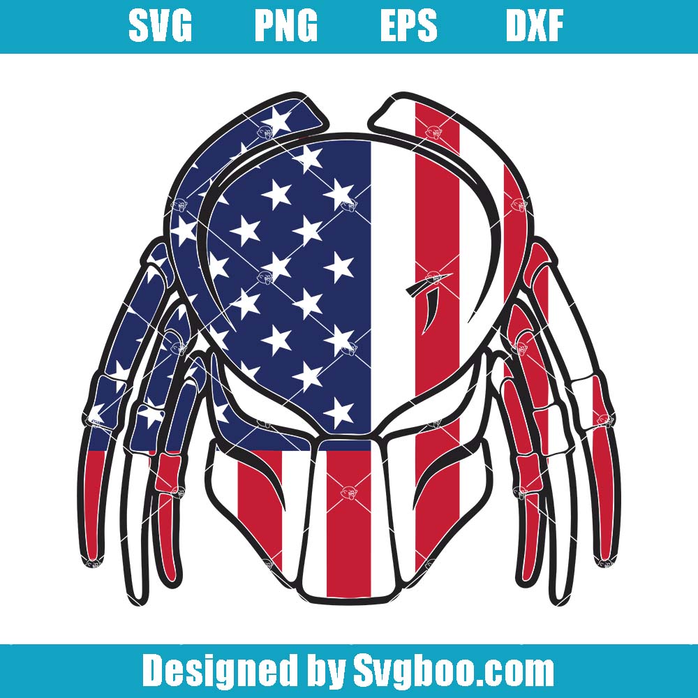 Predator USA Svg, American Flag Svg, Special Spider Svg