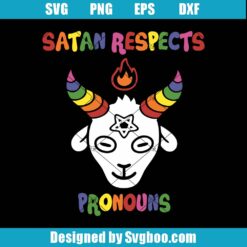 Satan Respects Pronouns Svg