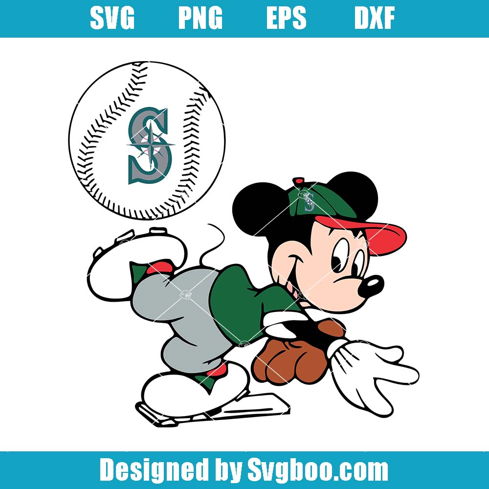 Seattle Mariners And Mickey Svg, Seattle Mariner Svg, Mickey Sport Svg