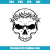 Skull With Crown Of Thorns Svg