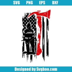 US Fire Fighter Scene Svg