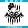 US Skull Firefighter Svg