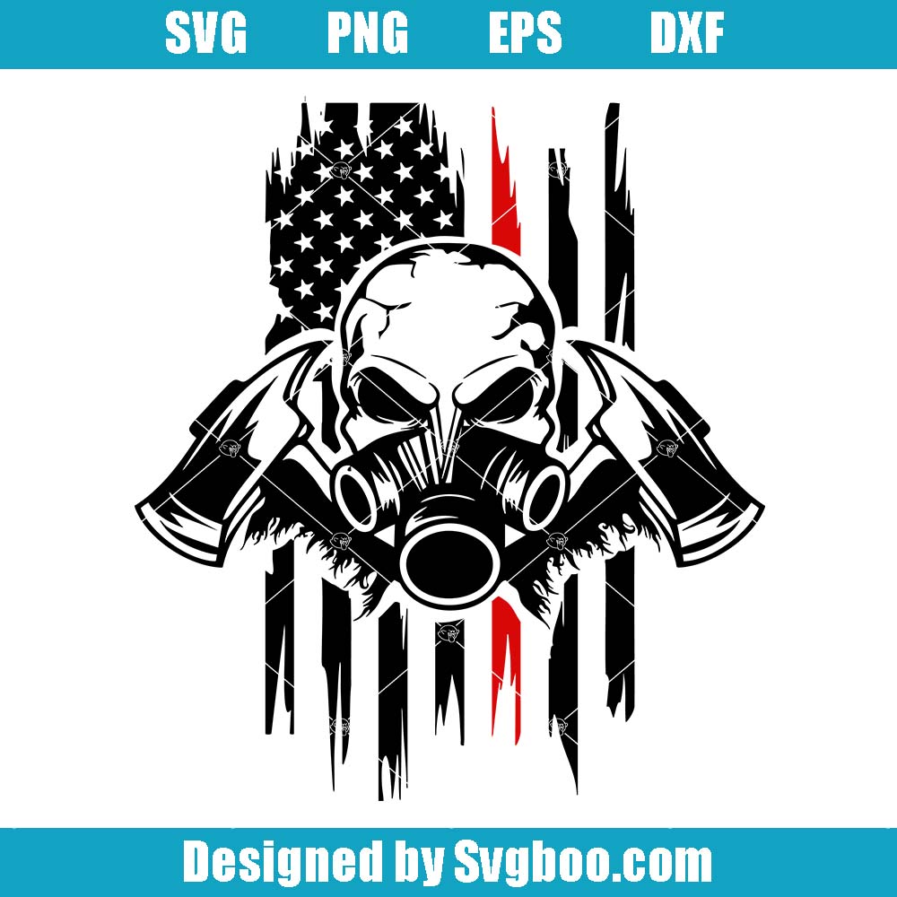 US Skull Firefighter Svg, Fireman Firefighter Svg, Skull Fireman Svg US Skull Firefighter Svg