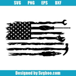 USA Flag Tools Svg