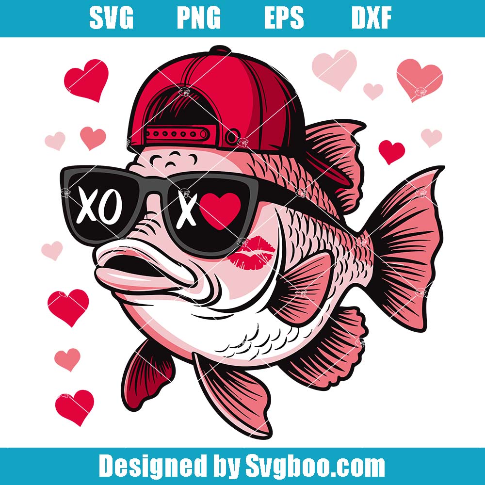 Valentine Fish Png, Fishing Valentine Png, Funny Valentines Day Png