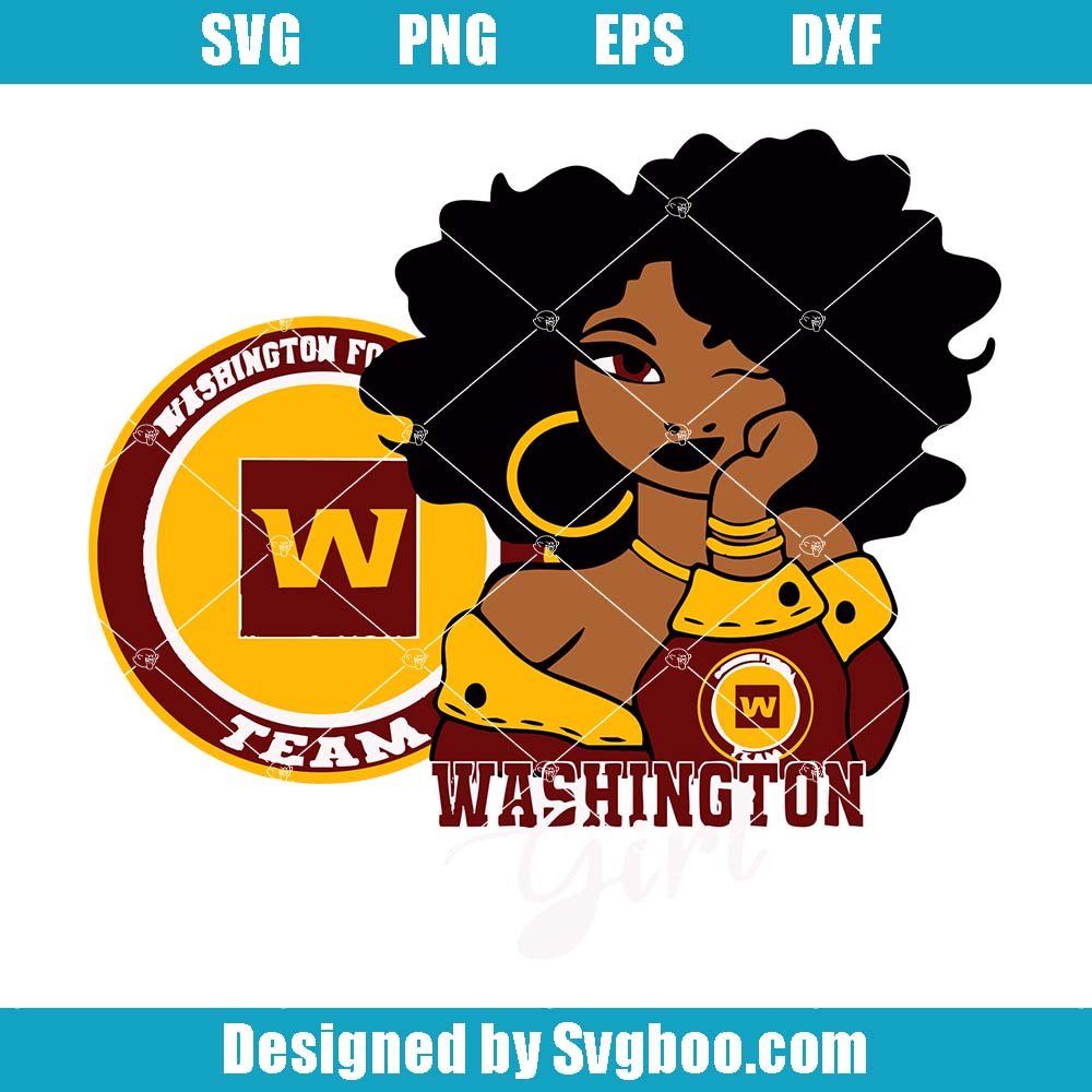 Washington Football Team Girl Svg, Washington Football Team Logo Svg