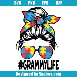 Autism Grammy Life Svg