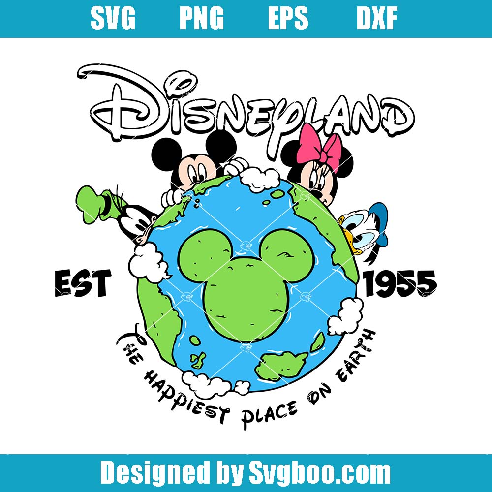 Disneyland Est 1955 Svg, The Happiest Place On Earth Svg
