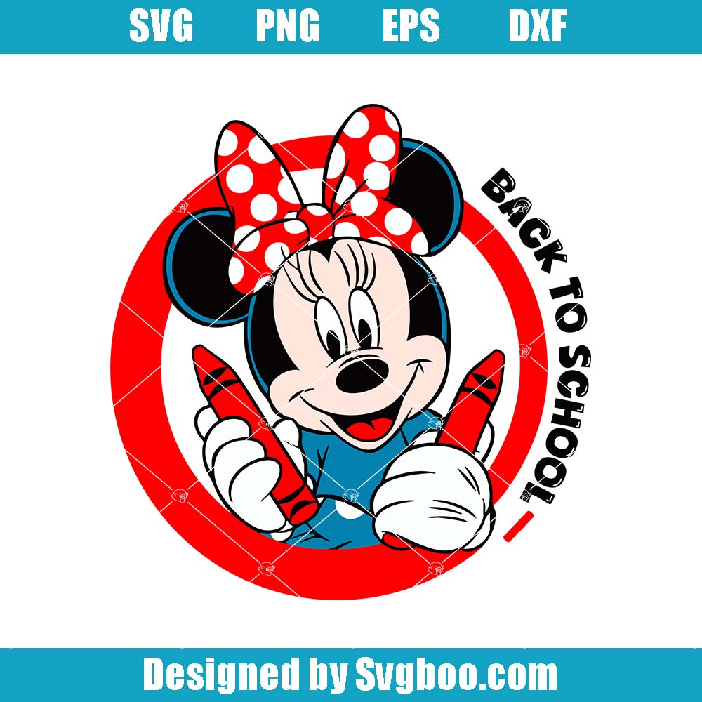 Funny Minnie Mouse Svg, Disney Mickey Svg, Back To School Svg