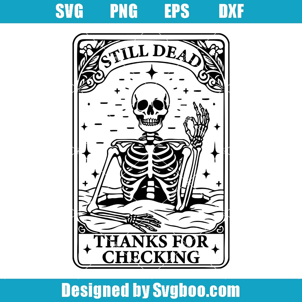 Funny Tarot Card Svg, Funny Skeleton Svg, Skull Tarot Svg