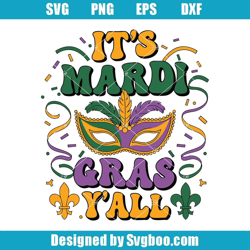 Groovy Mardi Gras Svg, Mardi Gras Svg, Fleur De Lis Svg