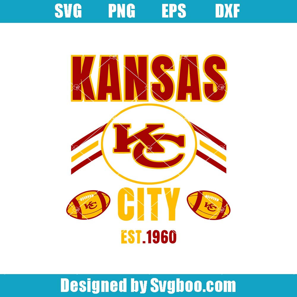 Kansas City Est 1960 Svg, Kansas City Svg, Kc Football Svg Kansas City Est 1960 Svg