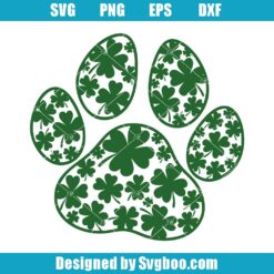 Paw Patricks Day Svg