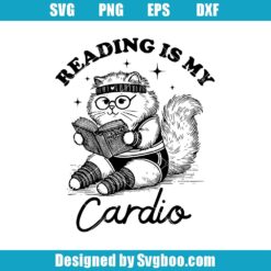 Reading Is My Cardio Svg
