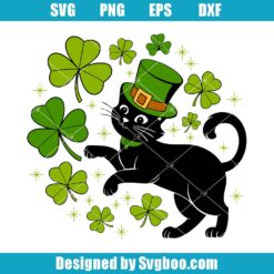 St.Patricks Day Cat Svg