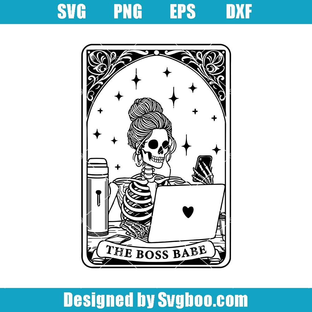 The Boss Babe Tarot Card Svg, Girl Boss Svg, Funny Tarot Card Svg The Boss Babe Tarot Card Svg